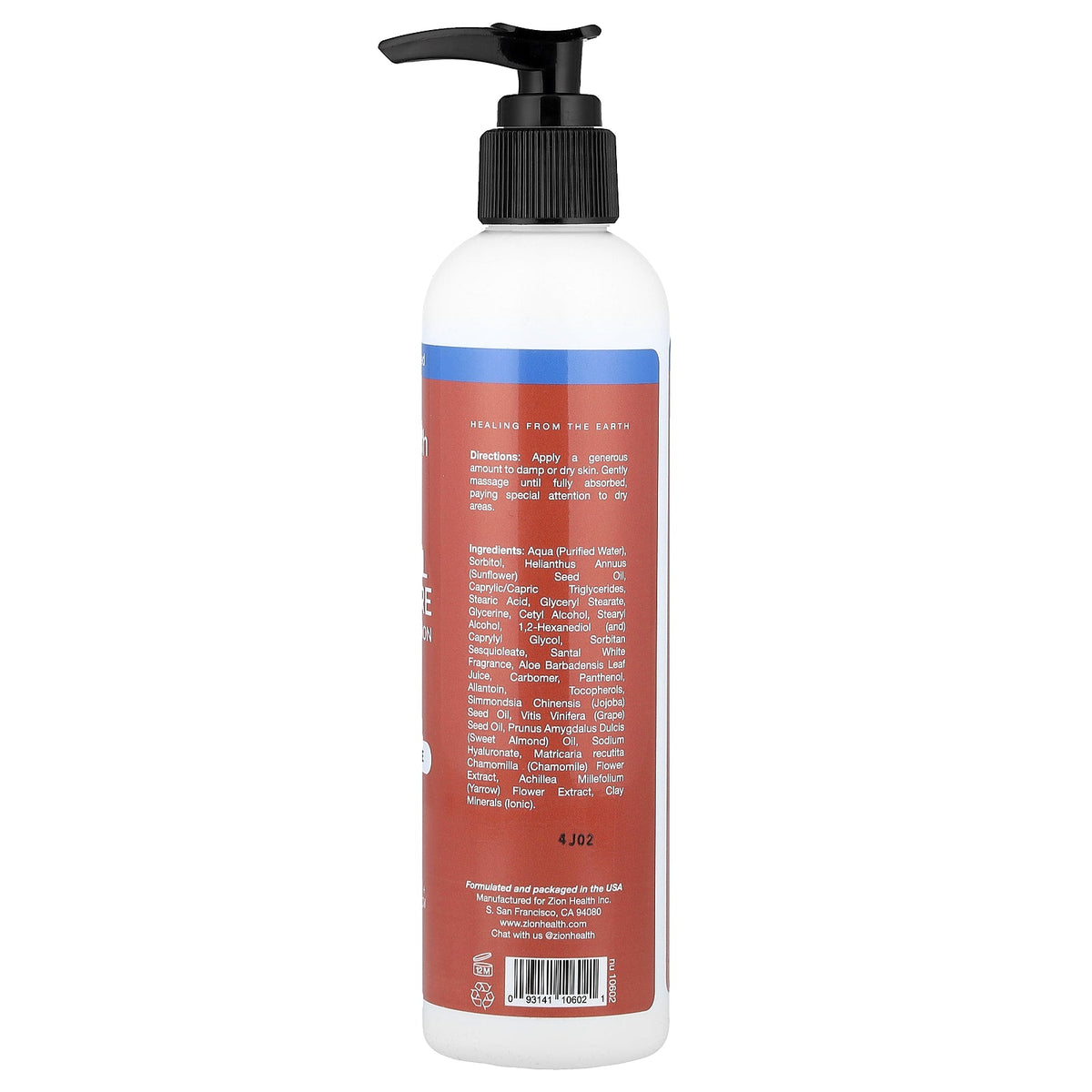 Zion Health, Mineral Moisture Daily Body Lotion, Santal White , 8 fl oz (227 ml)