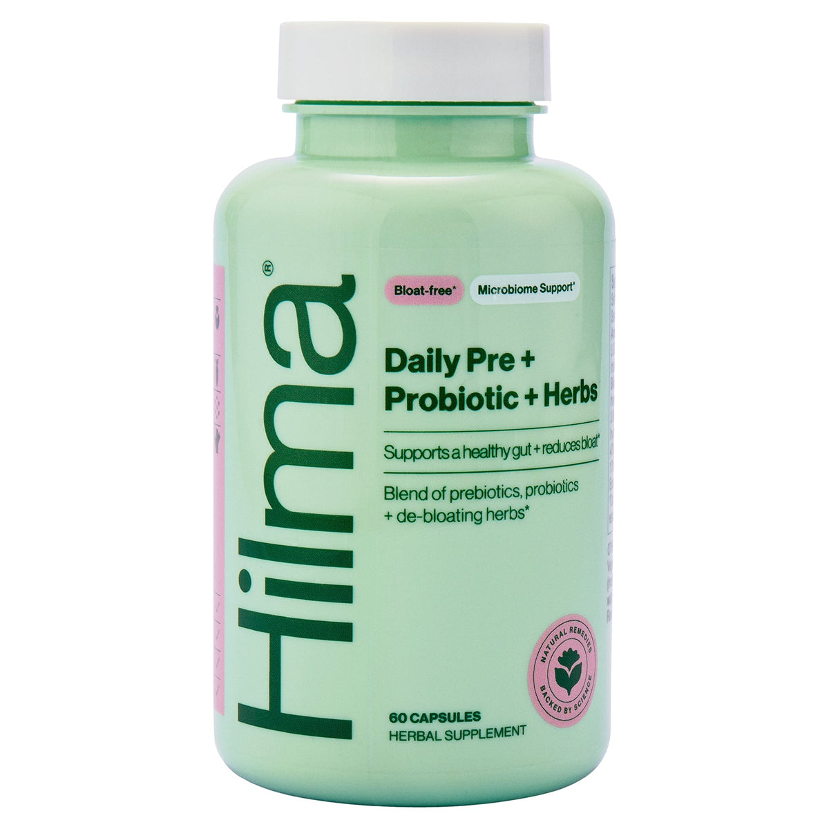 Hilma, Daily Pre + Probiotic + Herbs, 60 Capsules