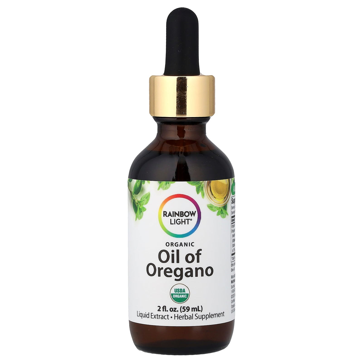 Rainbow Light, Organic Oil Of Oregano, Alcohol Free, 2 fl oz (59 ml)