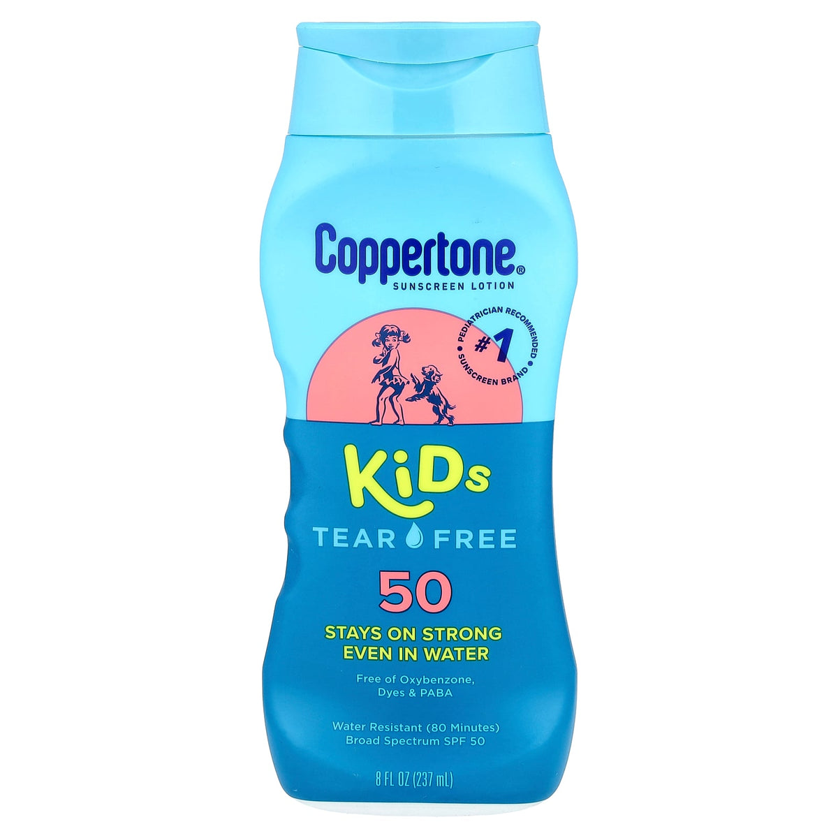 Coppertone, Kids, Tear Free Sunscreen Lotion, SPF 50, 8 fl oz (237 ml)