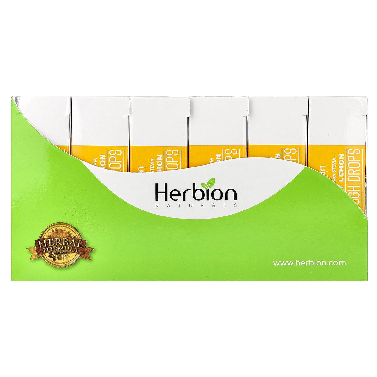 Herbion Naturals, Cough Drops, Honey Lemon, 6 Packs, 18 Drops Each