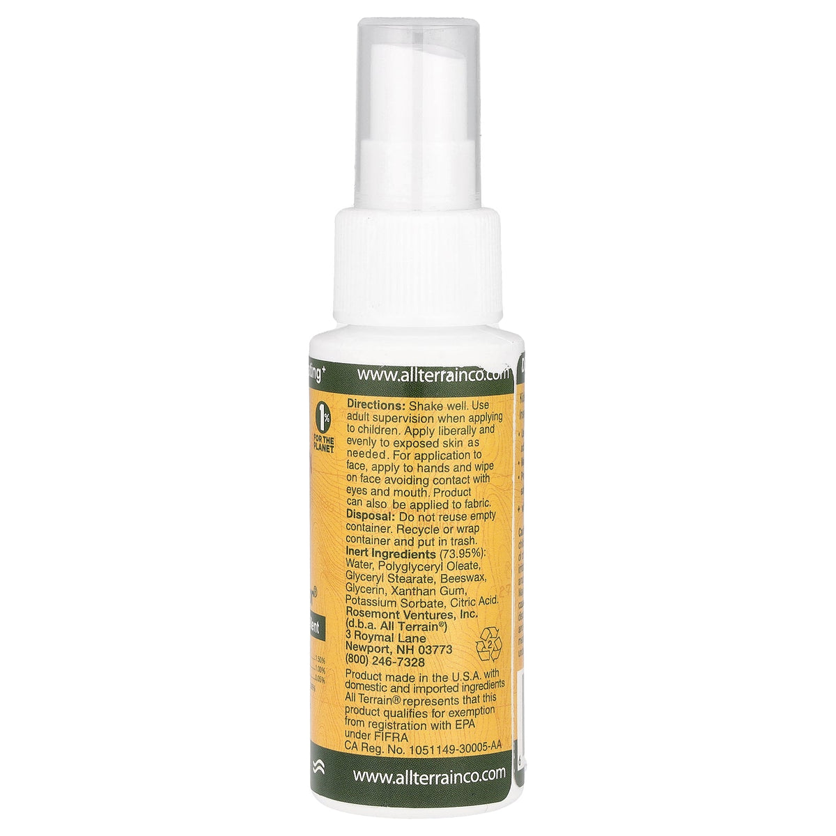 All Terrain, Kids Herbal Armor®, Natural Insect Repellent, 2.0 fl oz (59 ml)