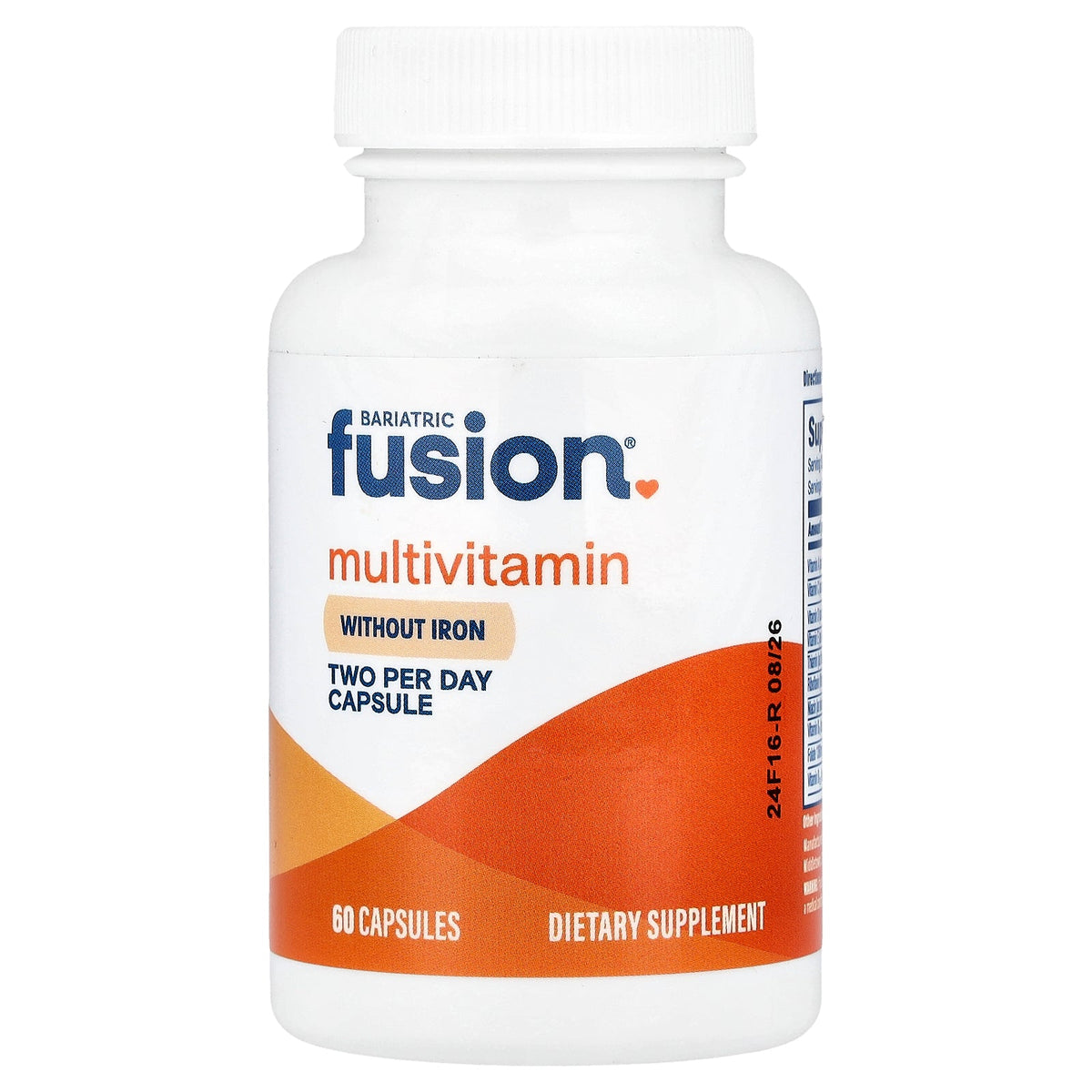 Bariatric Fusion, Multivitamin Without Iron , 60 Capsules