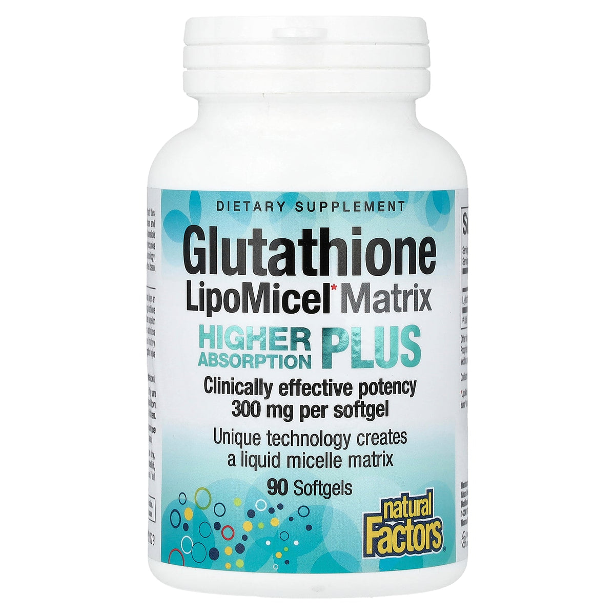 Natural Factors, Glutathione LipoMicel Matrix, 300 mg, 90 Softgels