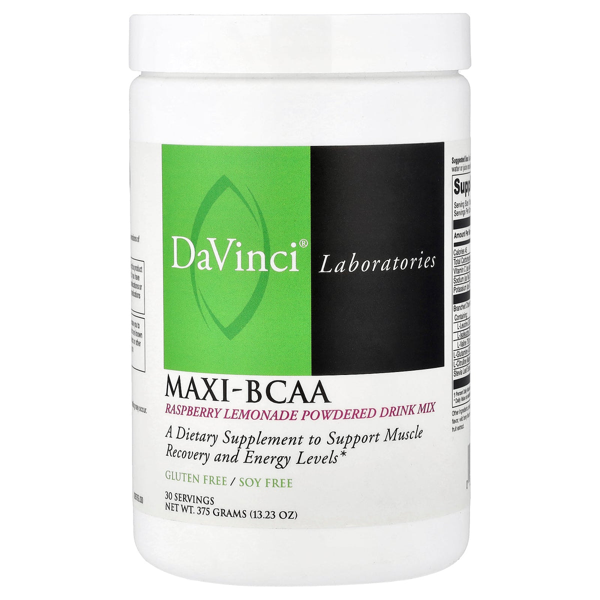 DaVinci Laboratories, Maxi-BCAA, Powdered Drink Mix, Raspberry Lemonade, 13.23 oz (375 g)