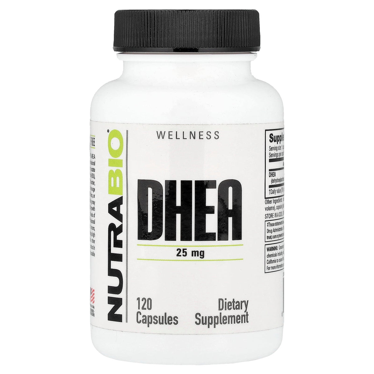 NutraBio, DHEA, 25 mg, 120 Capsules