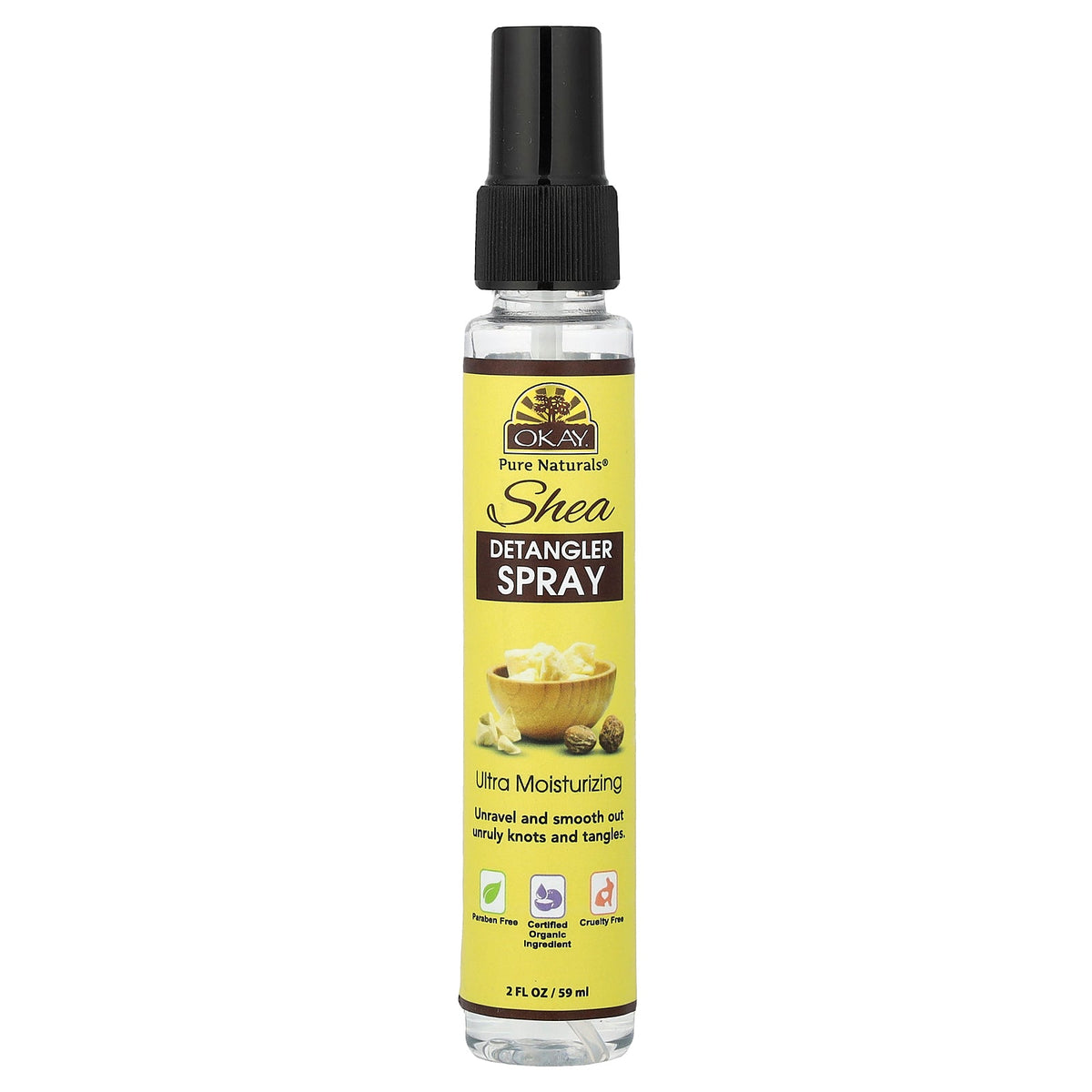 Okay Pure Naturals, Shea Detangler Spray, 2 fl oz (59 ml)