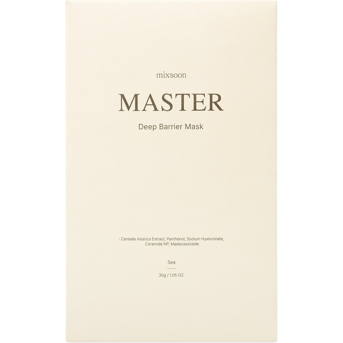 Mixsoon, Master, Deep Barrier Beauty Mask, 5 Sheet Masks, 1.05 oz (30 g)