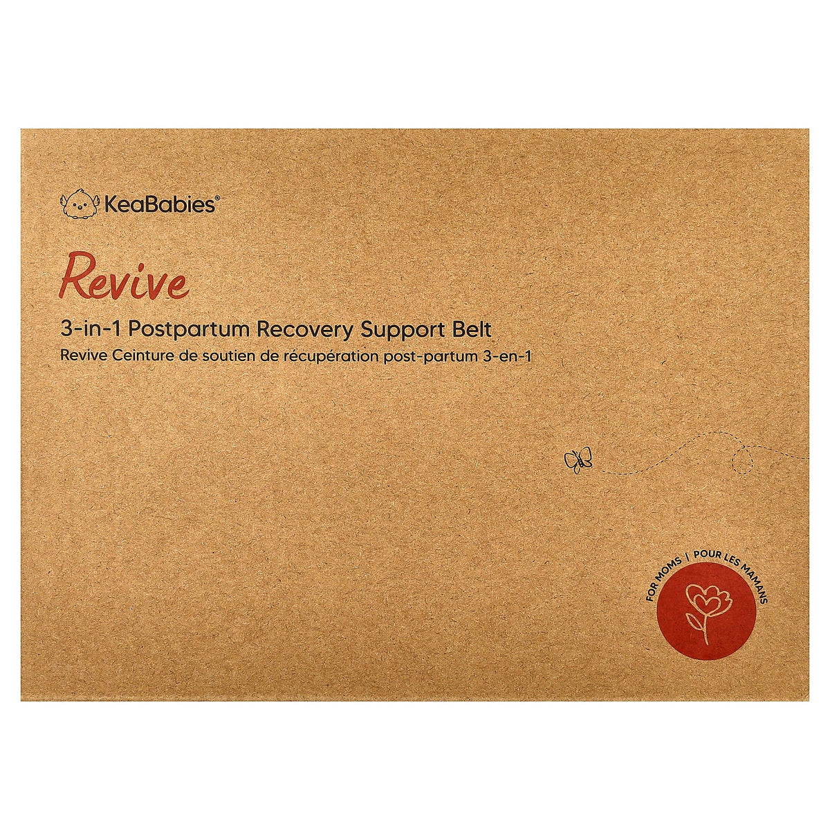 KeaBabies, Revive, 3-in-1 Postpartum Recovery Support Belt, M/L, Classic Ivory, 1 Set