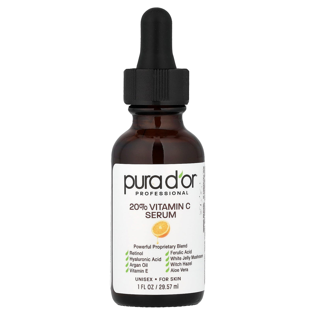 Pura D'or, 20% Vitamin C Serum, 1 fl oz (29.57 ml)