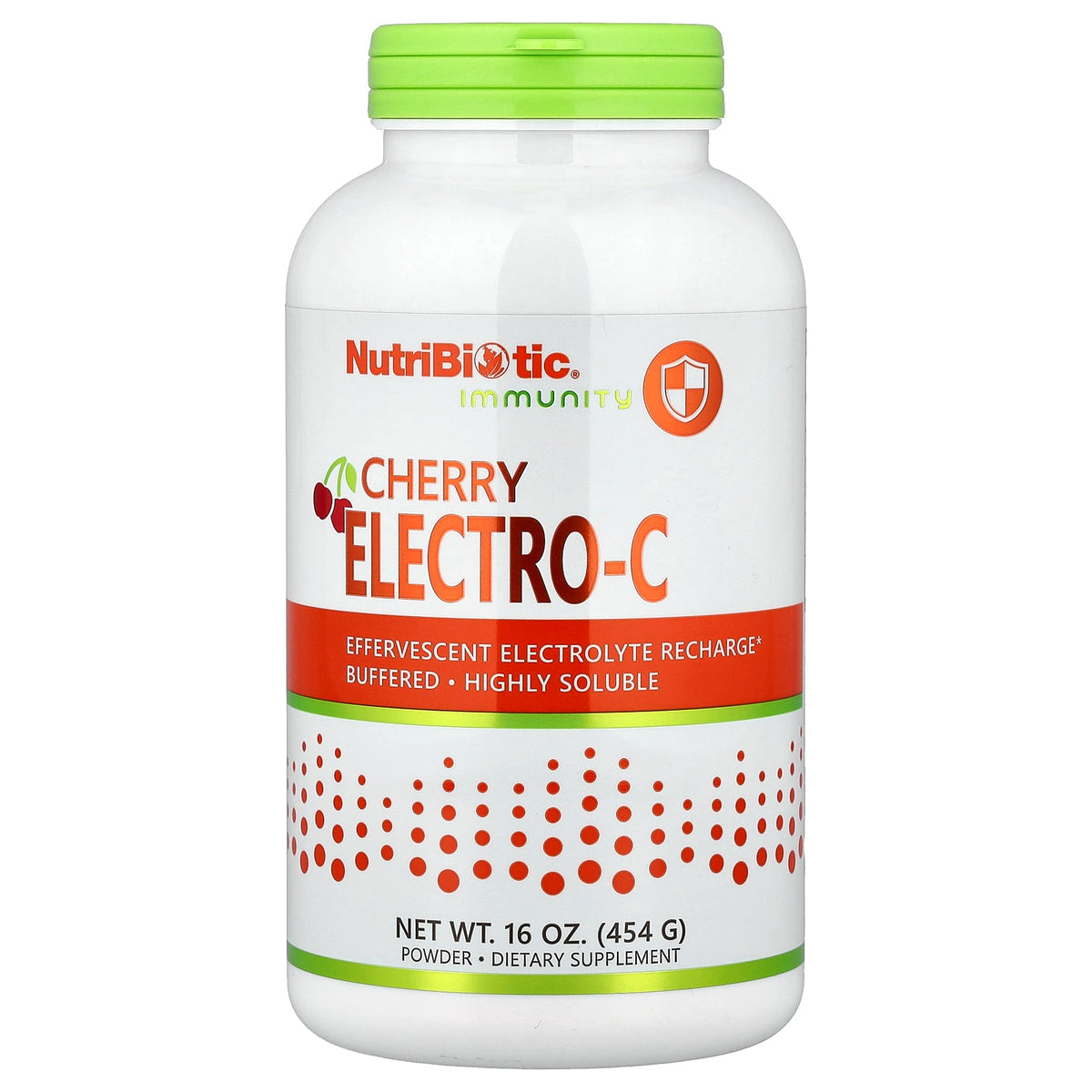 NutriBiotic, Immunity, Cherry Electro-C Powder, Cherry, 16 oz (454 g)