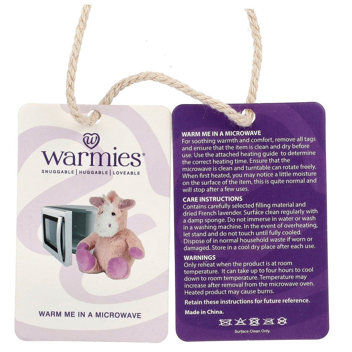 Warmies, Unicorn, Pink, 1 Plush