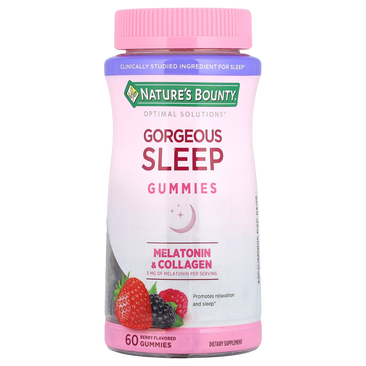 Nature's Bounty, Optimal Solutions®, Gorgeous Sleep Gummies, Berry, 60 Gummies