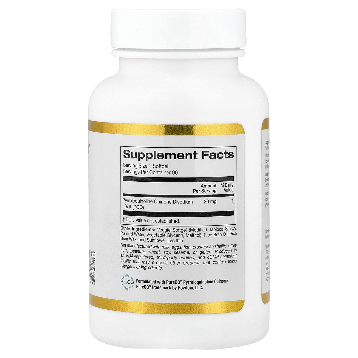 California Gold Nutrition, PQQ, 20 mg, 90 Veggie Softgels