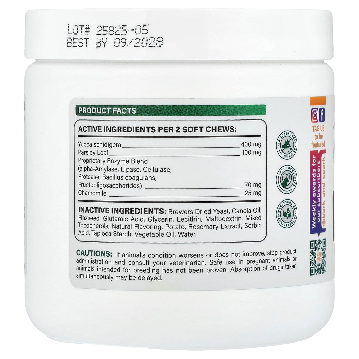 Bark&Spark, No Poo Chews, For Dogs, Chicken , 120 Soft Chews, 9.3 oz (264 g)