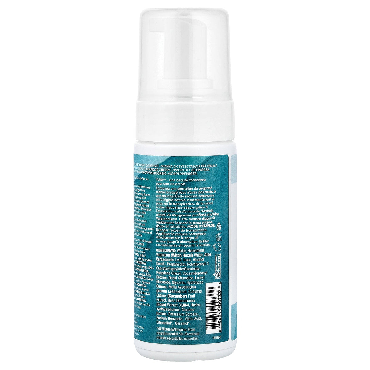 Yuni Beauty, Flash Bath, No-Rinse Body Cleanser, 4 fl oz (118 ml)
