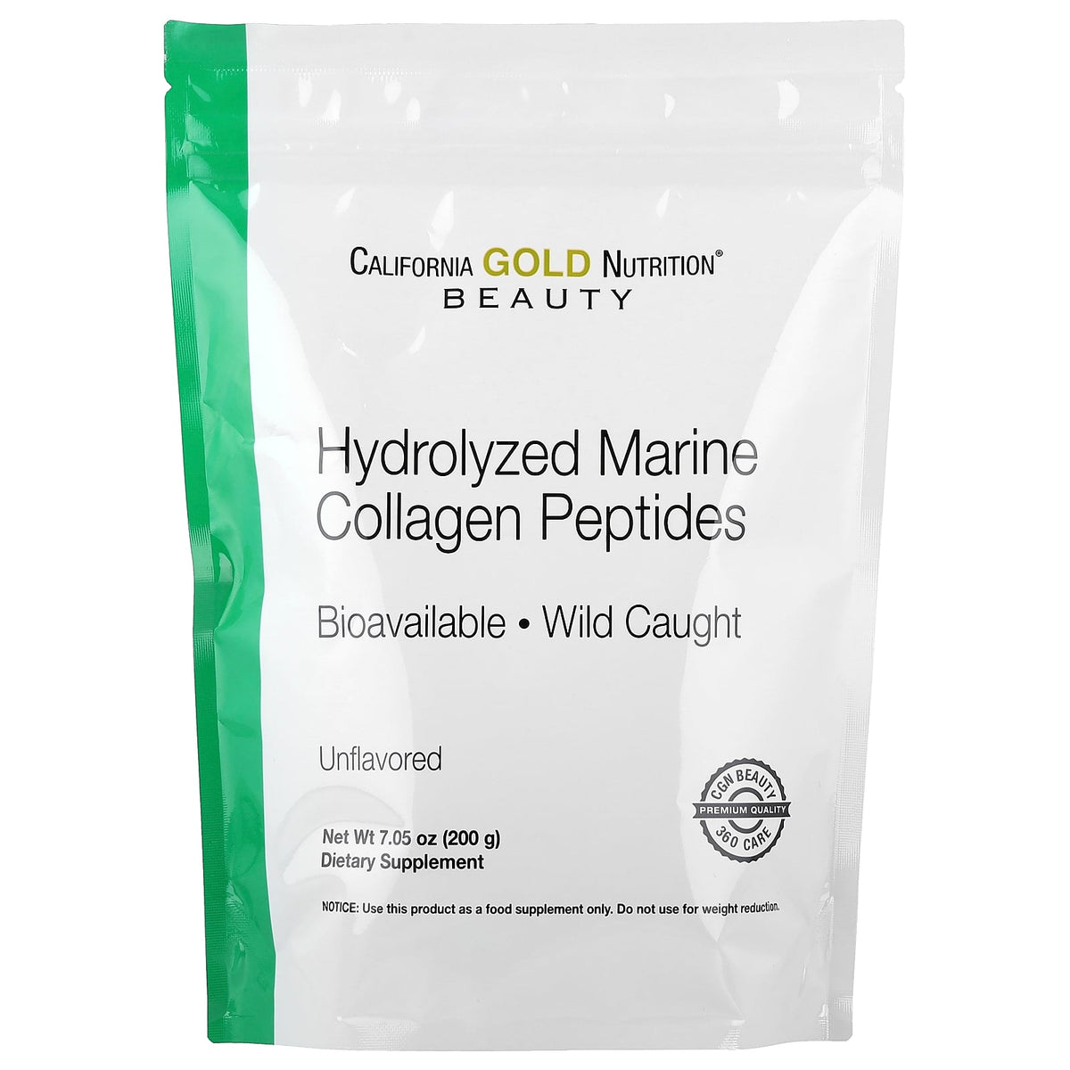 California Gold Nutrition, Hydrolyzed Marine Collagen Peptides, Unflavored, 7.05 oz (200 g)