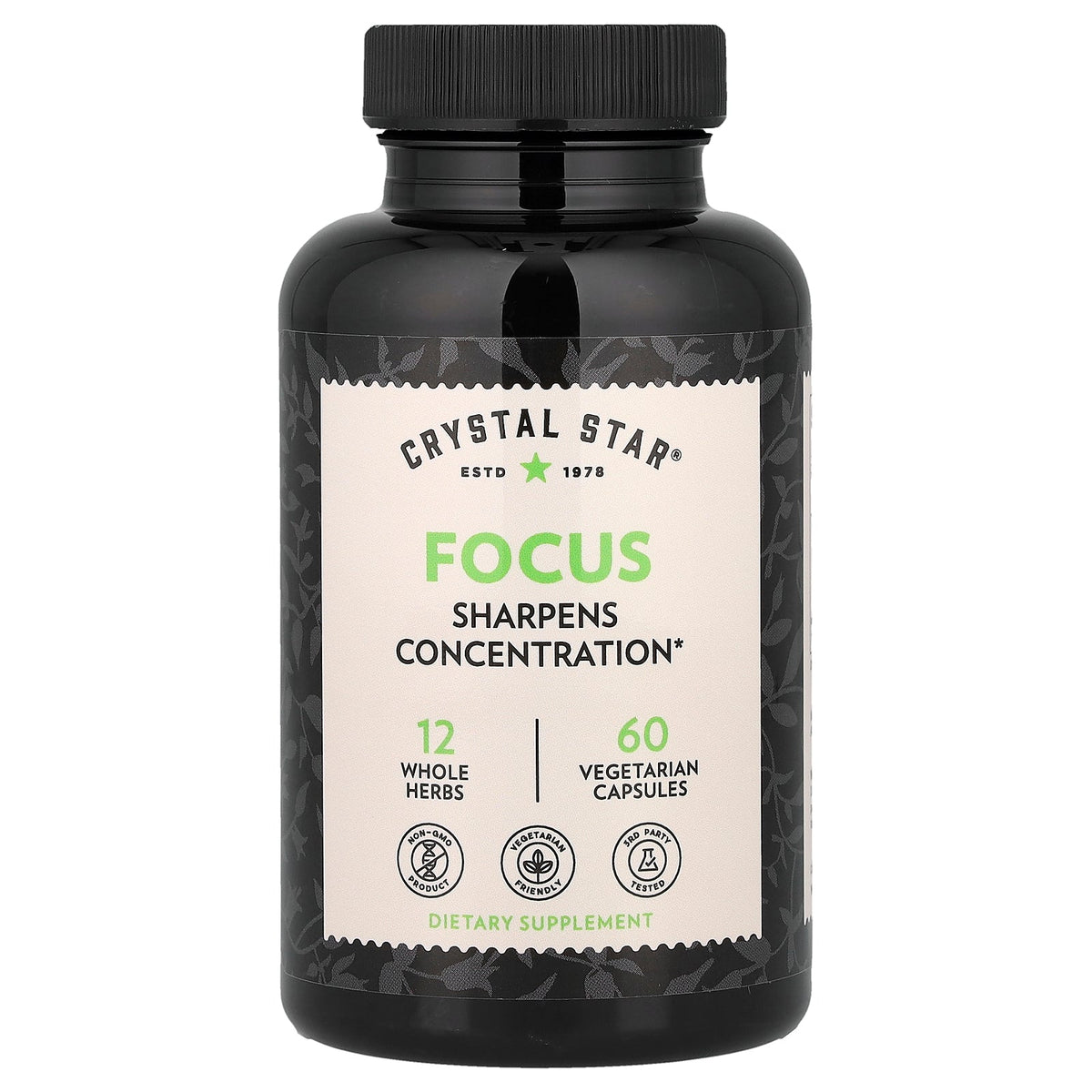 Crystal Star, Focus, 60 Vegetarian Capsules