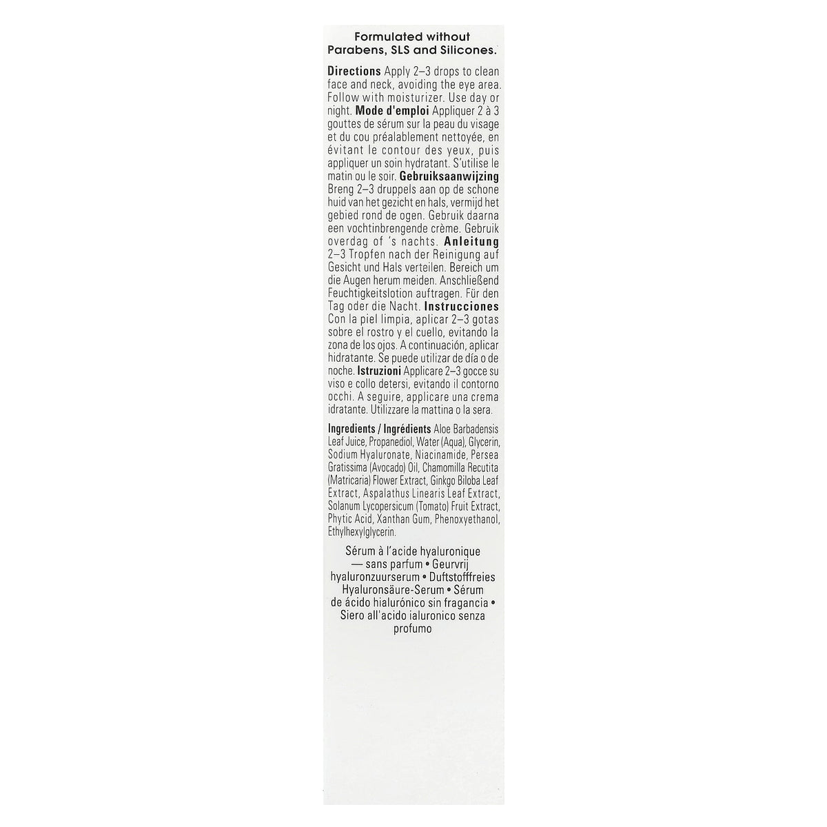 Yes To, Fragrance Free Hyaluronic Acid Serum, Dry Skin, Avocado, 0.95 fl oz (28 ml)