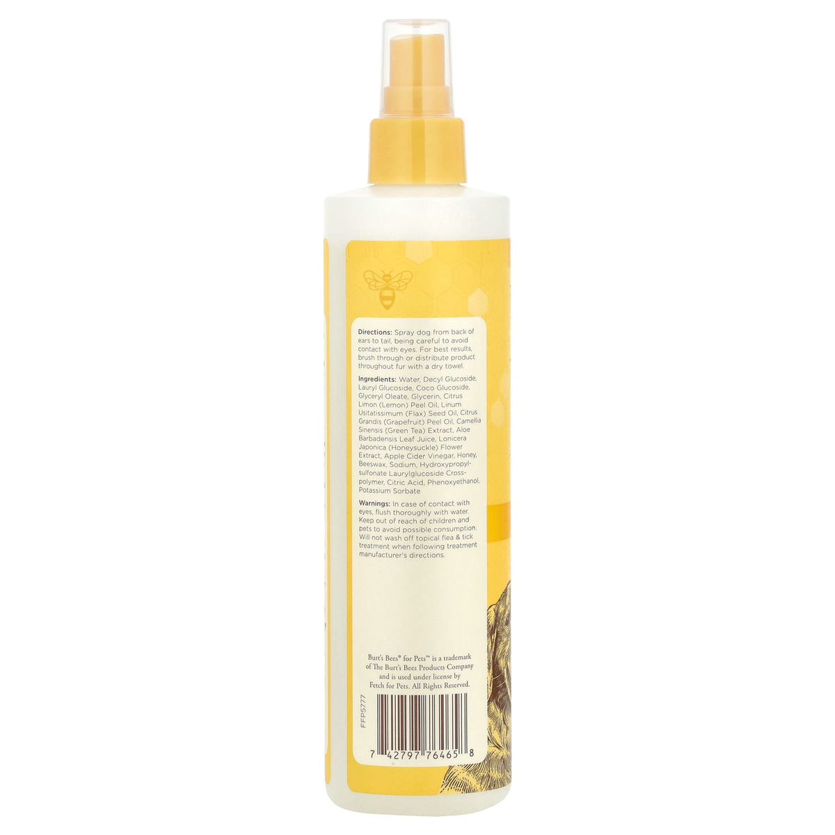 Burt's Bees, Detangling Spray with Lemon and Linseed, For Dogs, 10 fl oz (296 ml)