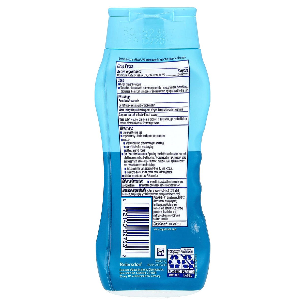 Coppertone, Kids, Tear Free Sunscreen Lotion, SPF 50, 8 fl oz (237 ml)