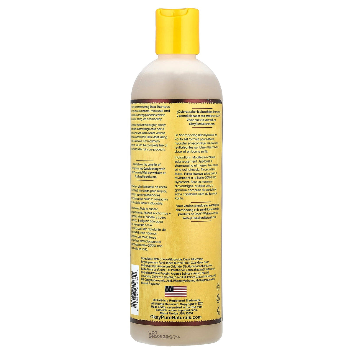 Okay Pure Naturals, Shea Shampoo, Ultra Moisturizing , 12 fl oz (355 ml)