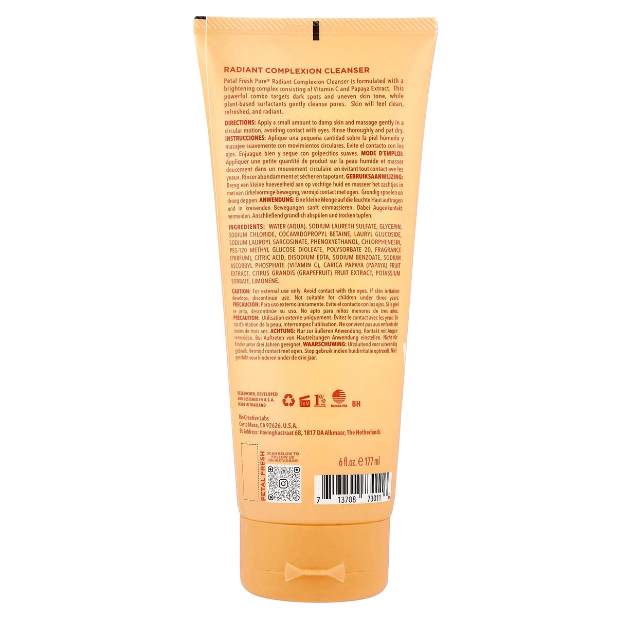 Petal Fresh, Radiant Complexion Cleanser, Papaya, 6 fl oz (177 ml)