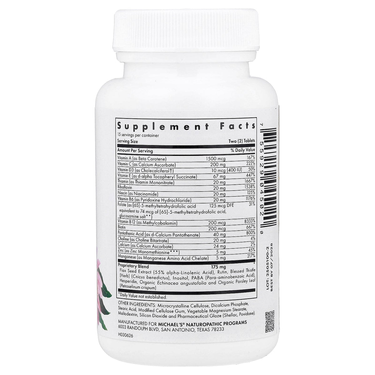 Michael's Health, Pre-Teen Girls Multivitamin, 30 Vegetarian Tablets