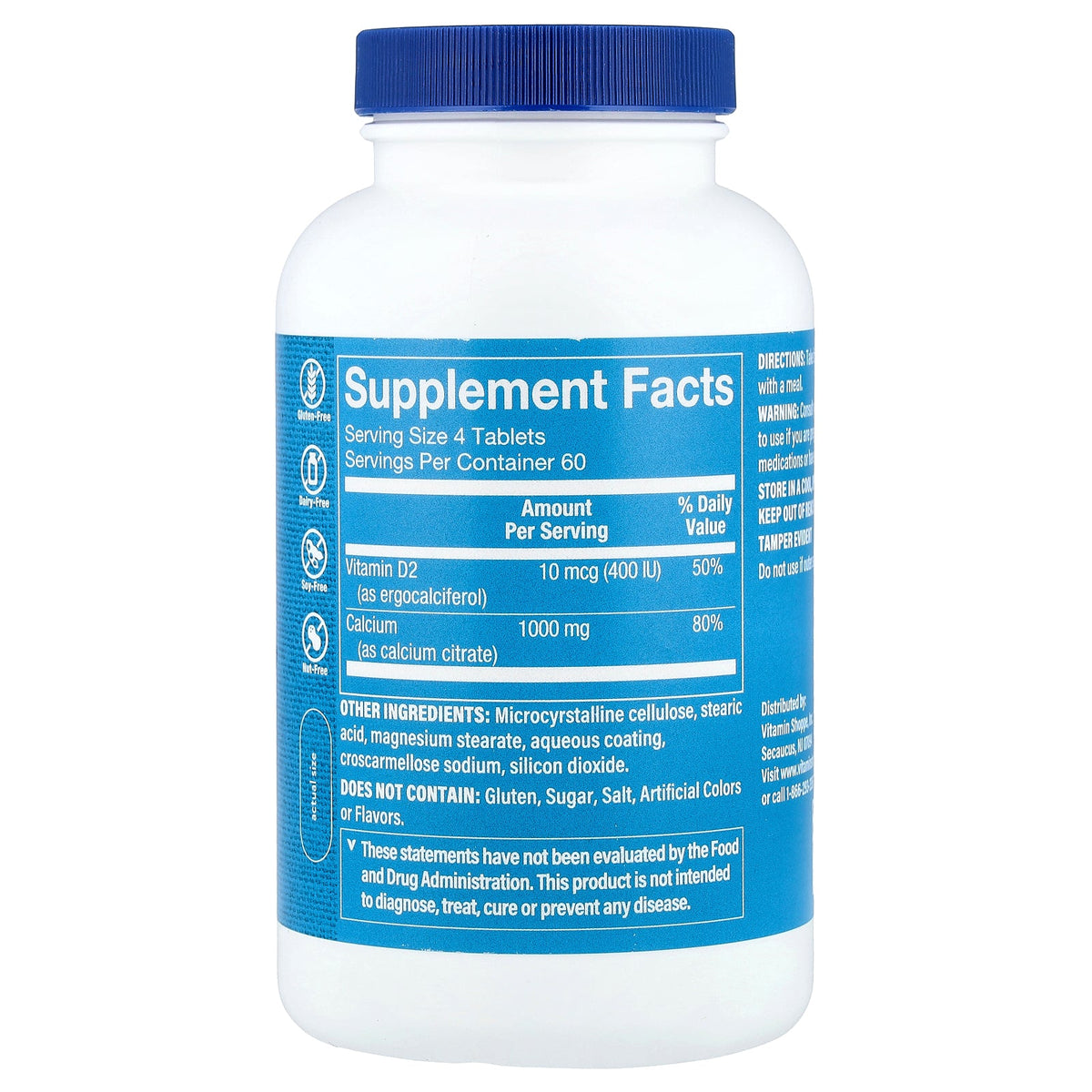 The Vitamin Shoppe, Calcium Citrate Plus Vitamin D, 240 Tablets