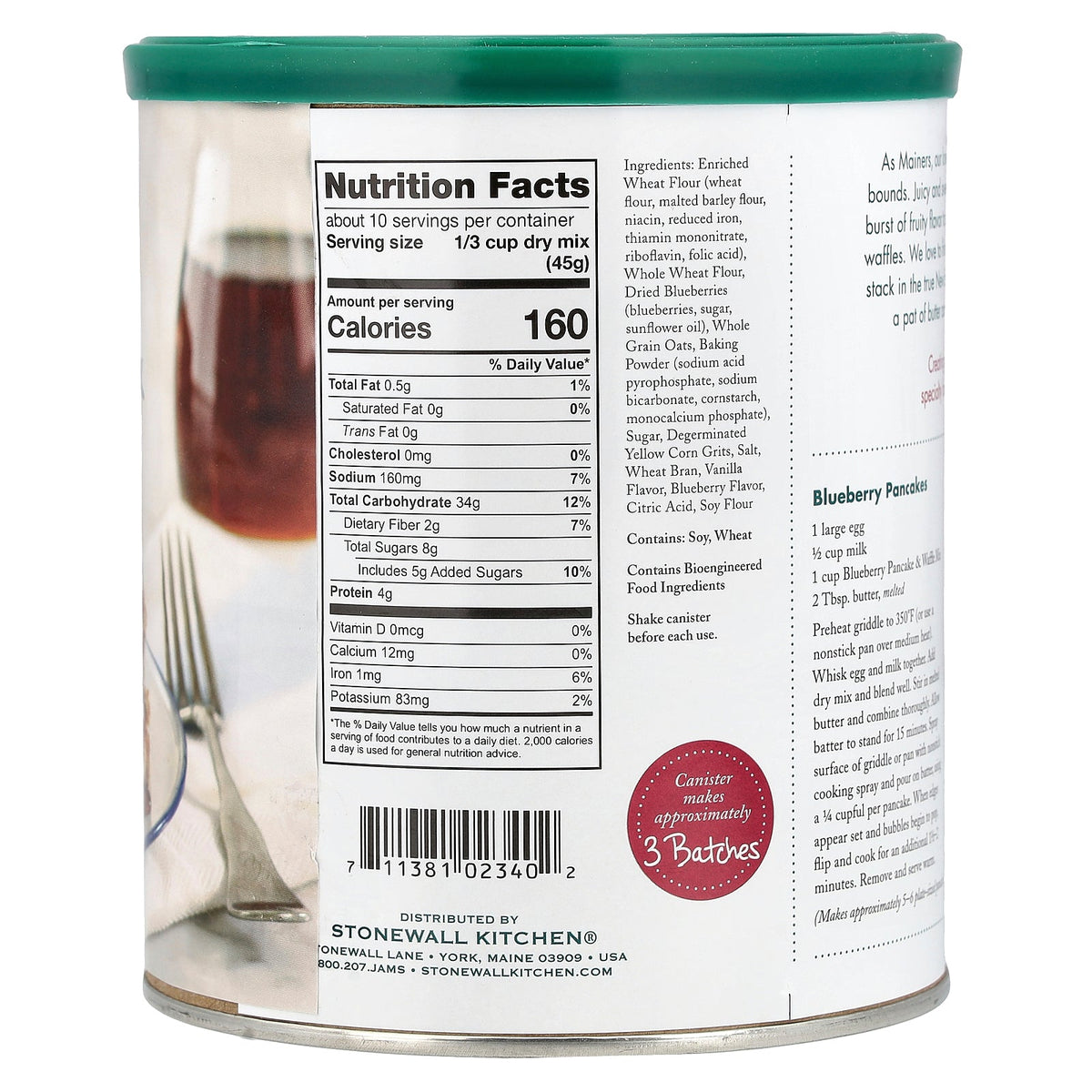 Stonewall Kitchen, Blueberry Pancake & Waffle Mix, 16 oz (453.6 g)