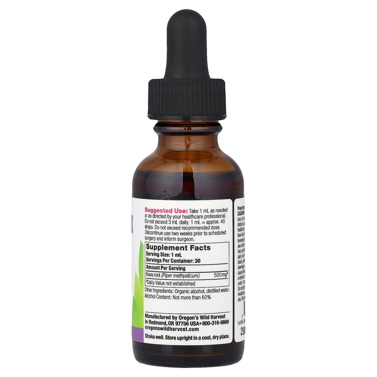 Oregon's Wild Harvest, Kava Extract, 1 fl oz (30 ml)