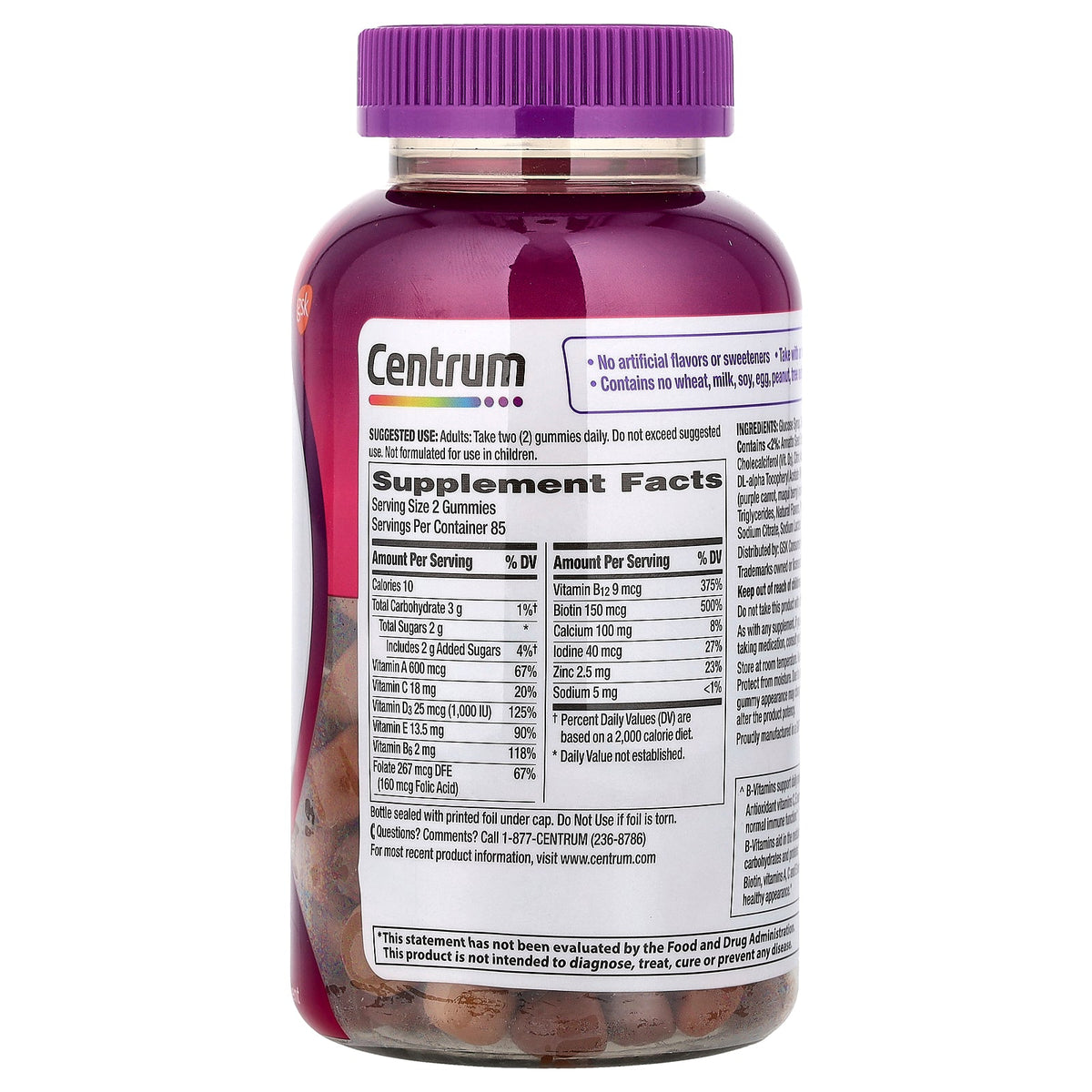 Centrum, Women Multigummies, Assorted Natural Fruit , 170 Gummies