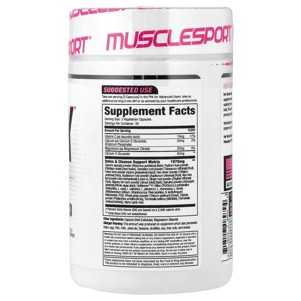 MuscleSport, Her Series, Detox™, 90 Vegetarian Capsules