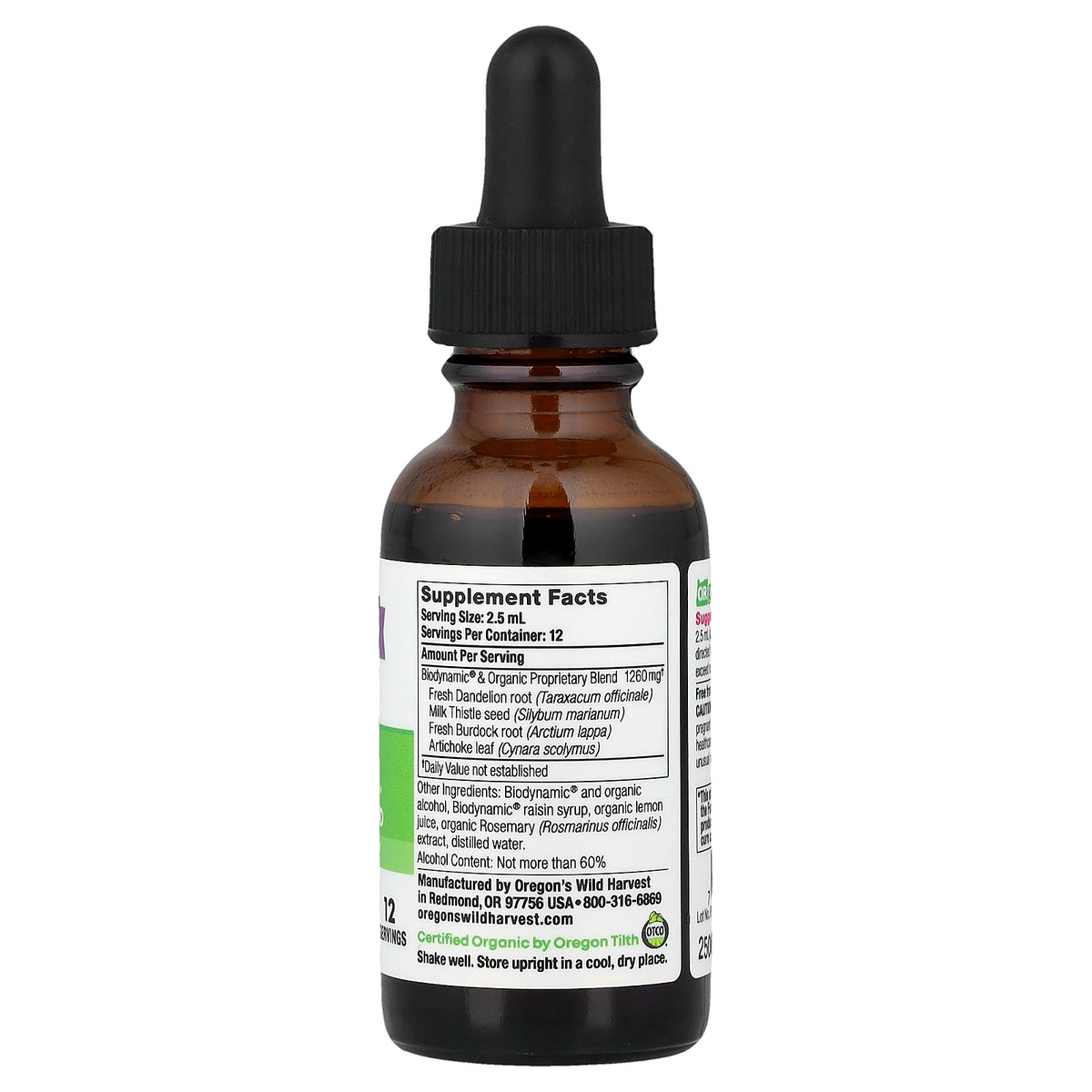 Oregon's Wild Harvest, LiverLove™, Biodynamic®, Milk Thistle Blend, 1 fl oz (30 ml)