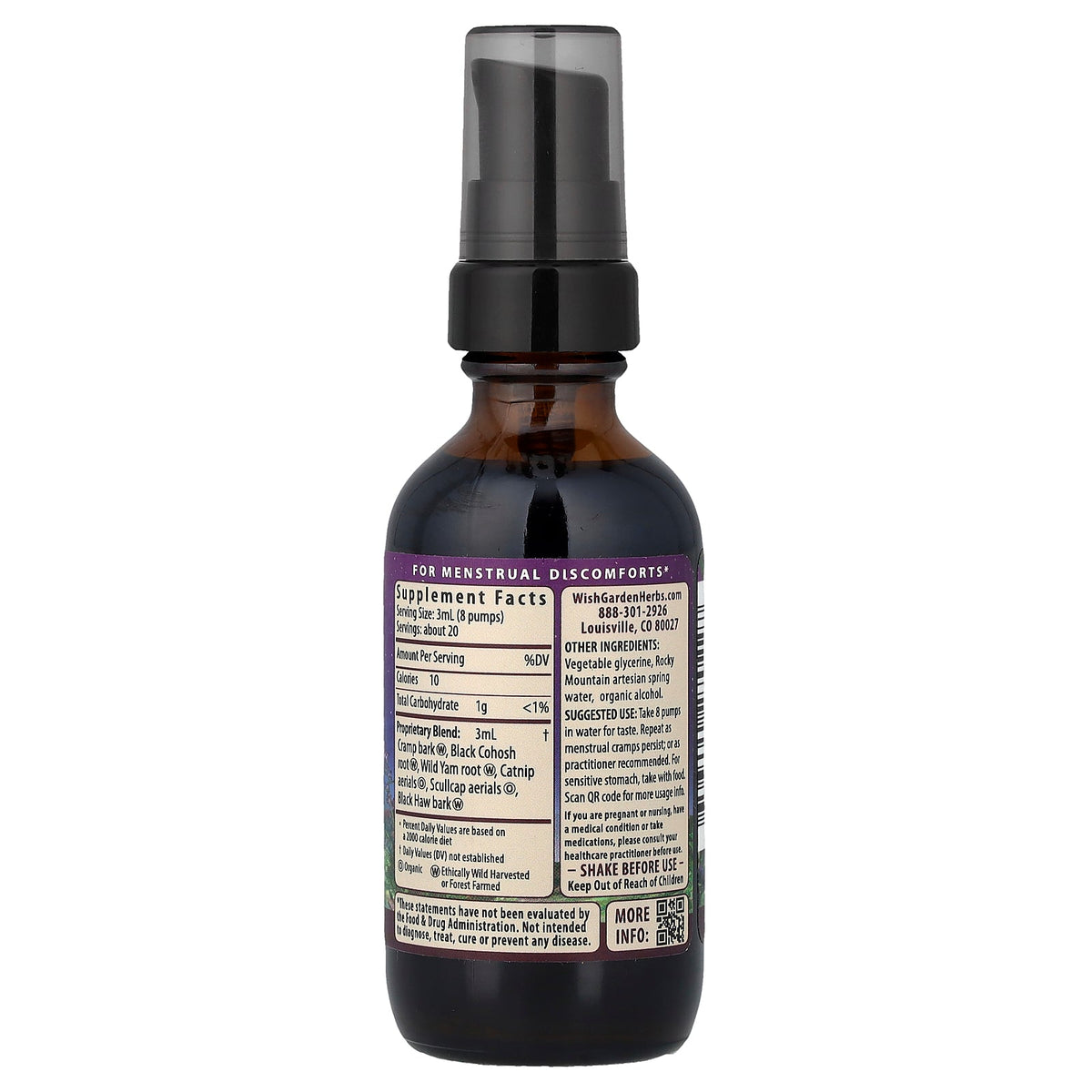 WishGarden Herbs, Cramp™ Release, Menses Soother, 2 fl oz (59 ml)