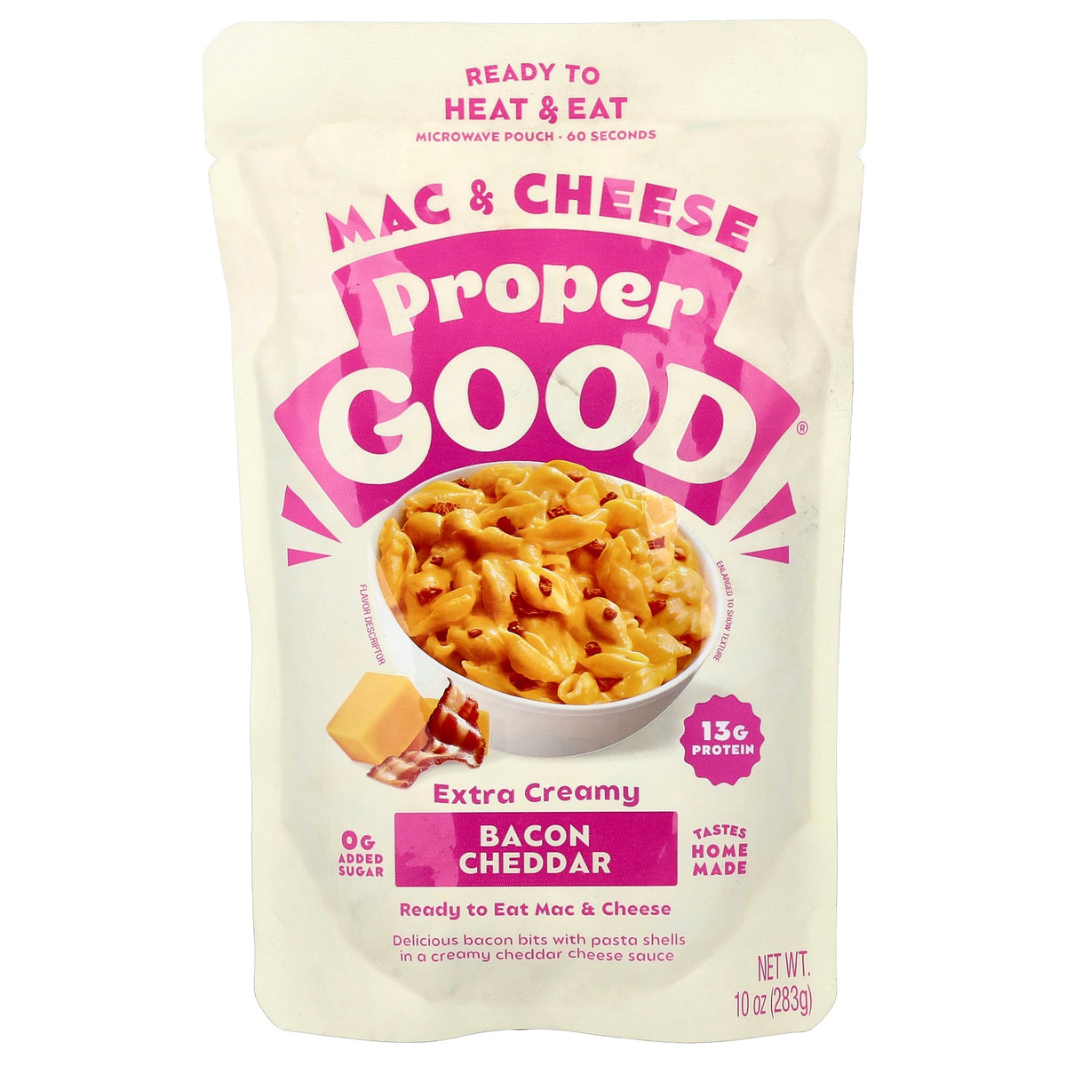 Proper Good, Ready to Heat & Eat, Mac & Cheese, Bacon Cheddar, 10 oz (283 g)