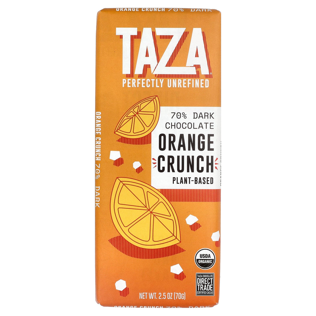 Taza Chocolate, 70% Dark Chocolate, Orange Crunch, 2.5 oz (70 g)