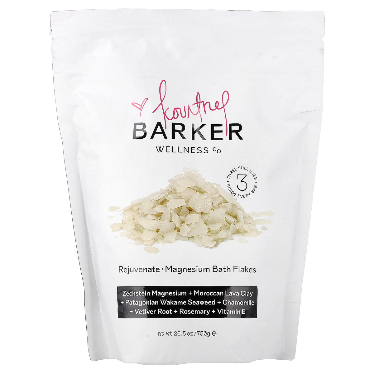 Barker Wellness Co, Rejuvenate, Magnesium Bath Flakes, 26.5 oz (750 g)