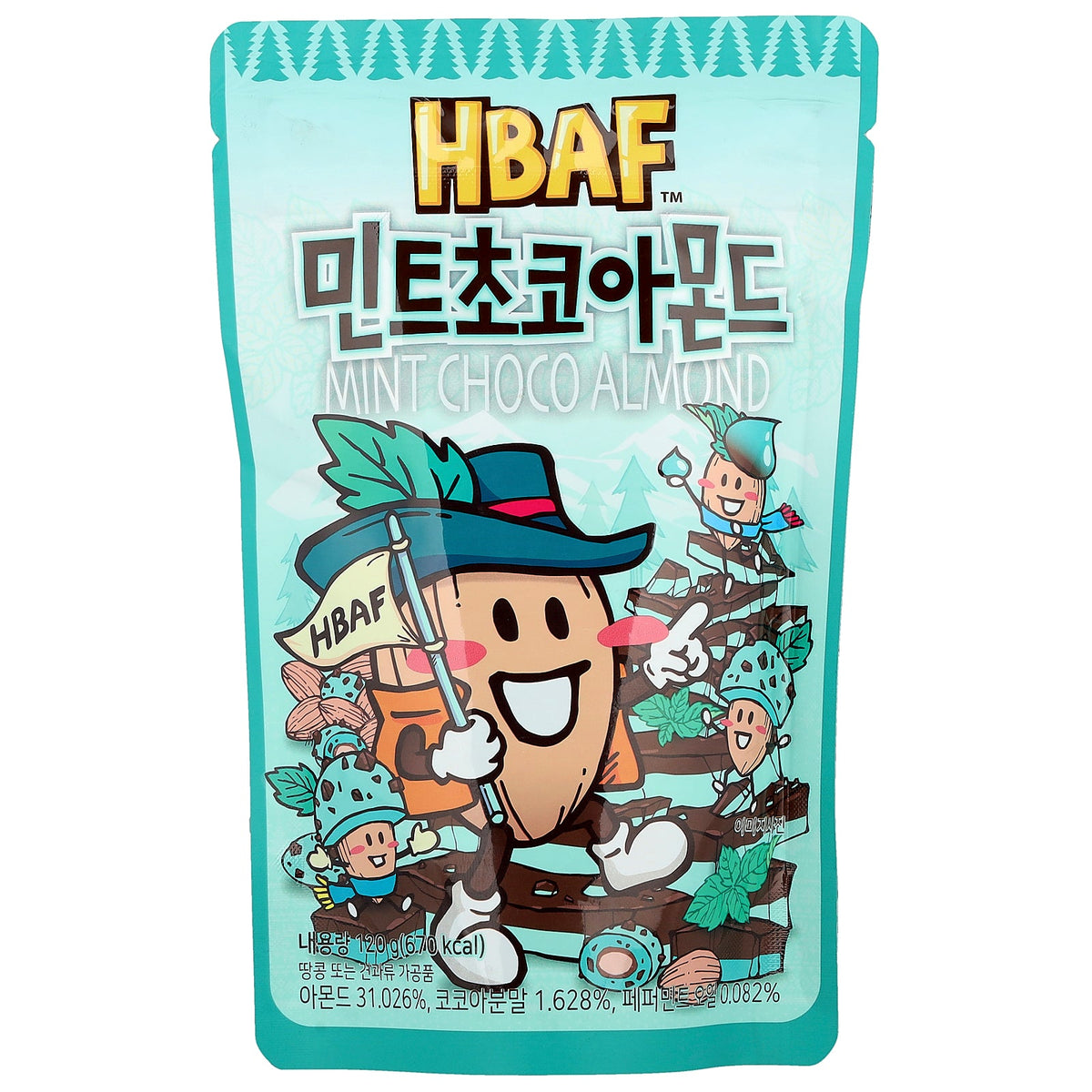 HBAF, Mint Choco Almond, 120 g