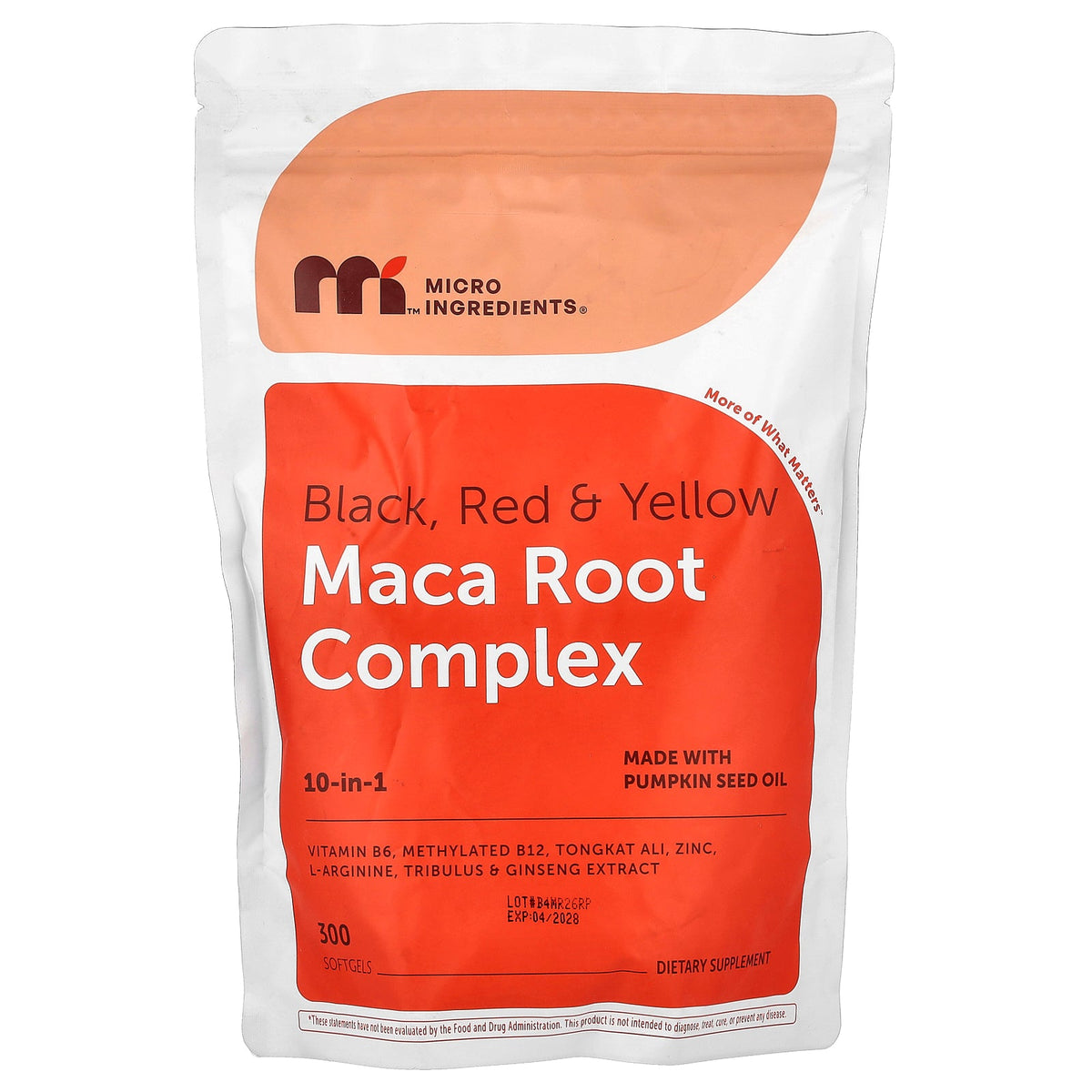 Micro Ingredients, Maca Root Complex, 300 Softgels