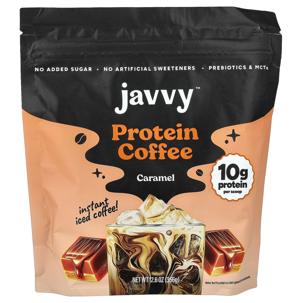 Javvy Coffee, Protein Coffee, Caramel, 12.6 oz (356 g)