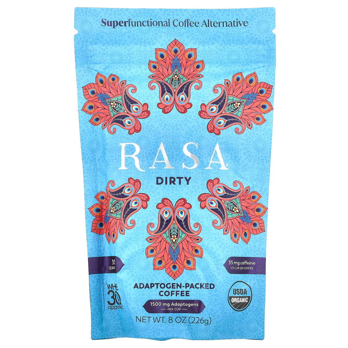 Rasa, Adaptogen-Packed Coffee, Dirty, 8 oz (226 g)