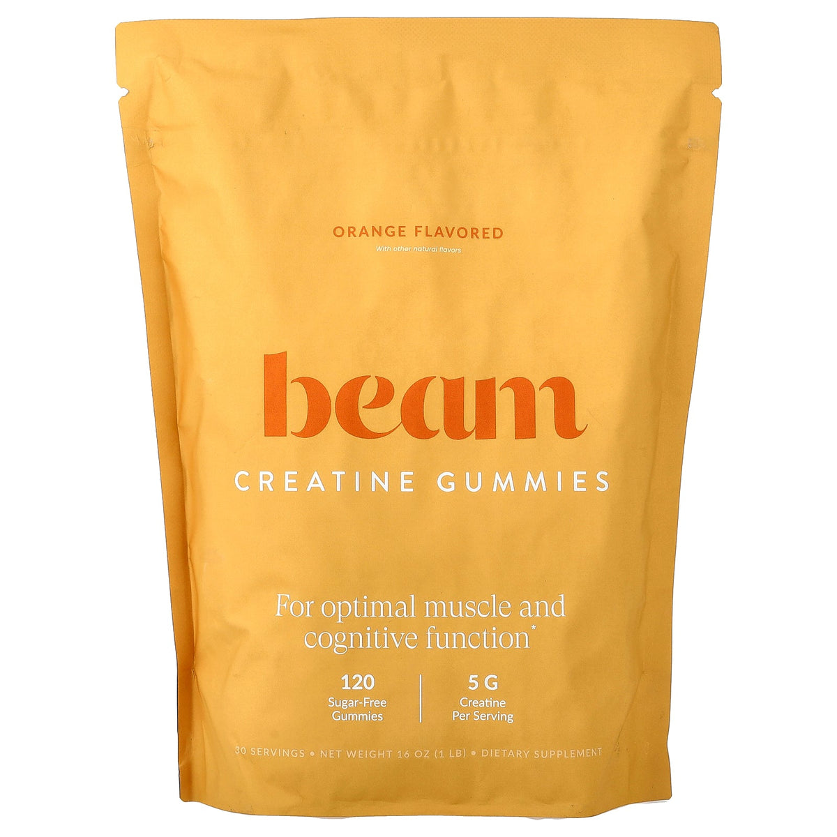 Beam, Creatine Gummies, Orange, 120 Gummies (1.25 g per Gummy)