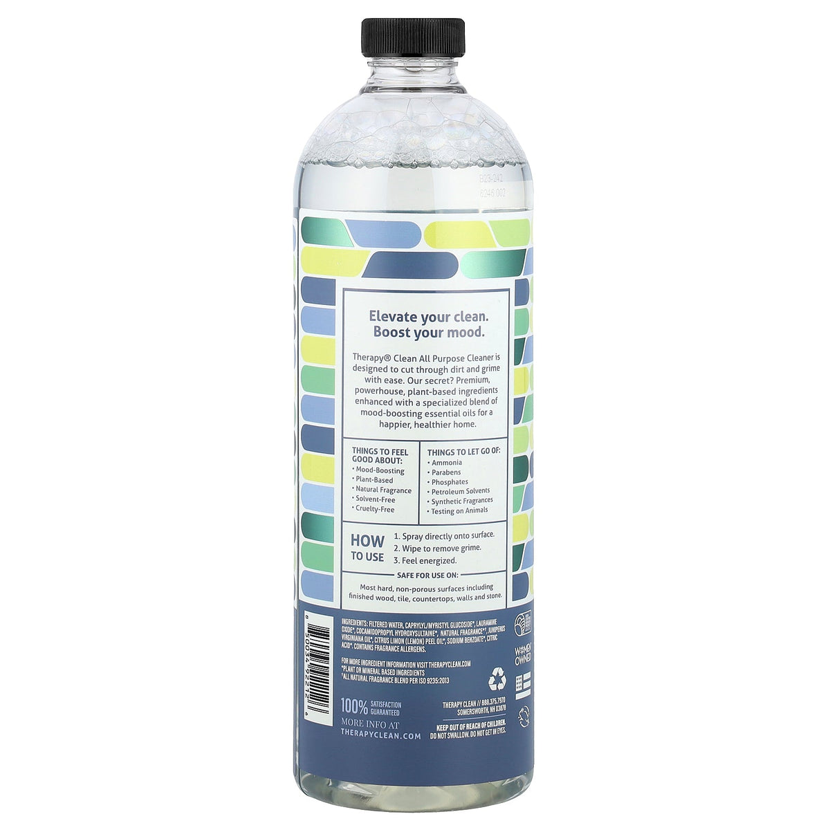 Therapy Clean, All Purpose Cleaner, Juniper & Lemon Zest, 24 fl oz (710 ml)