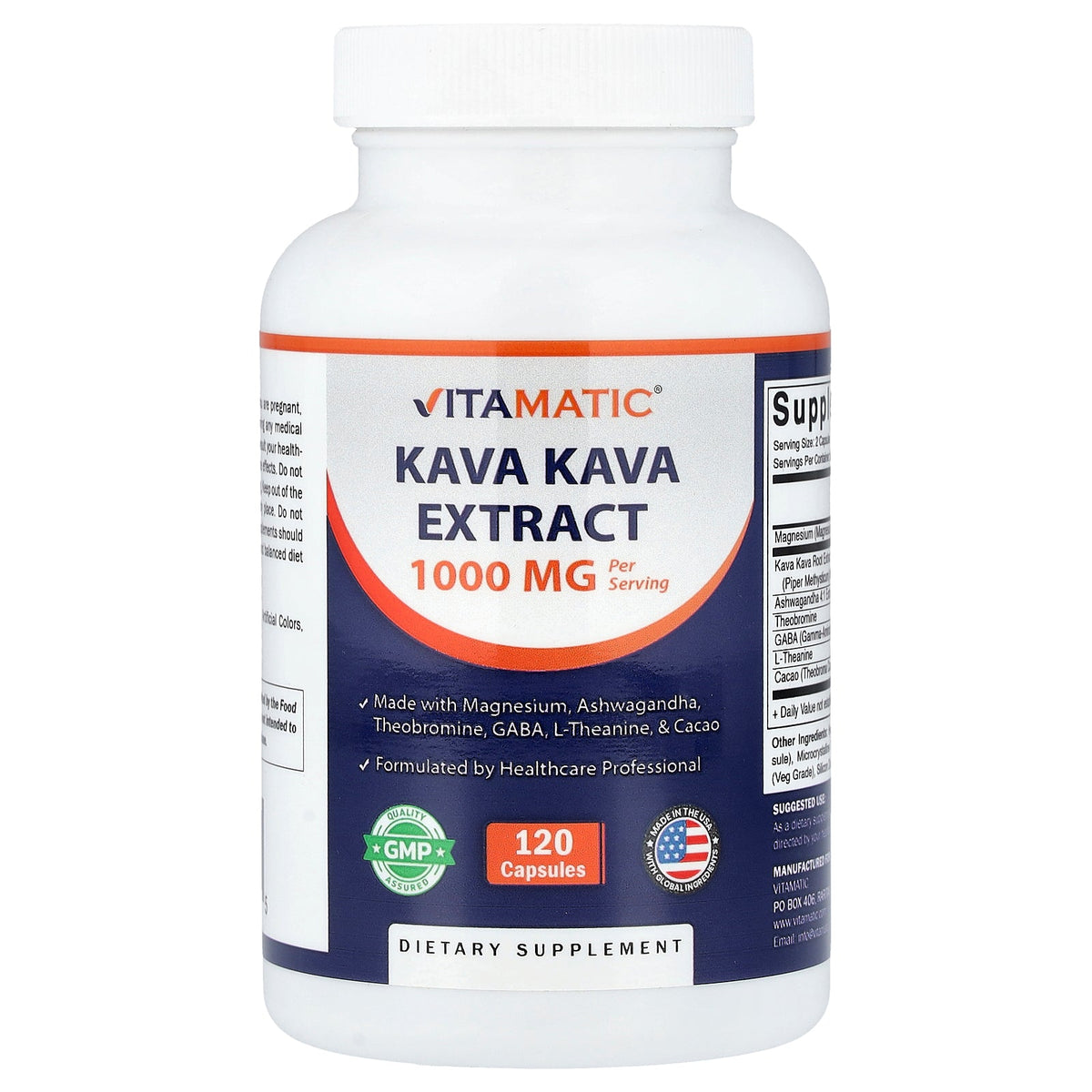 Vitamatic, Kava Kava Extract, 120 Capsules (500 mg per Capsule)