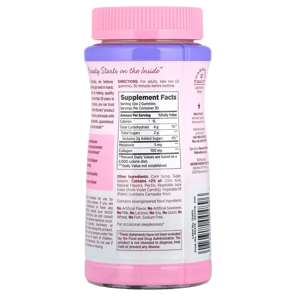 Nature's Bounty, Optimal Solutions®, Gorgeous Sleep Gummies, Berry, 60 Gummies