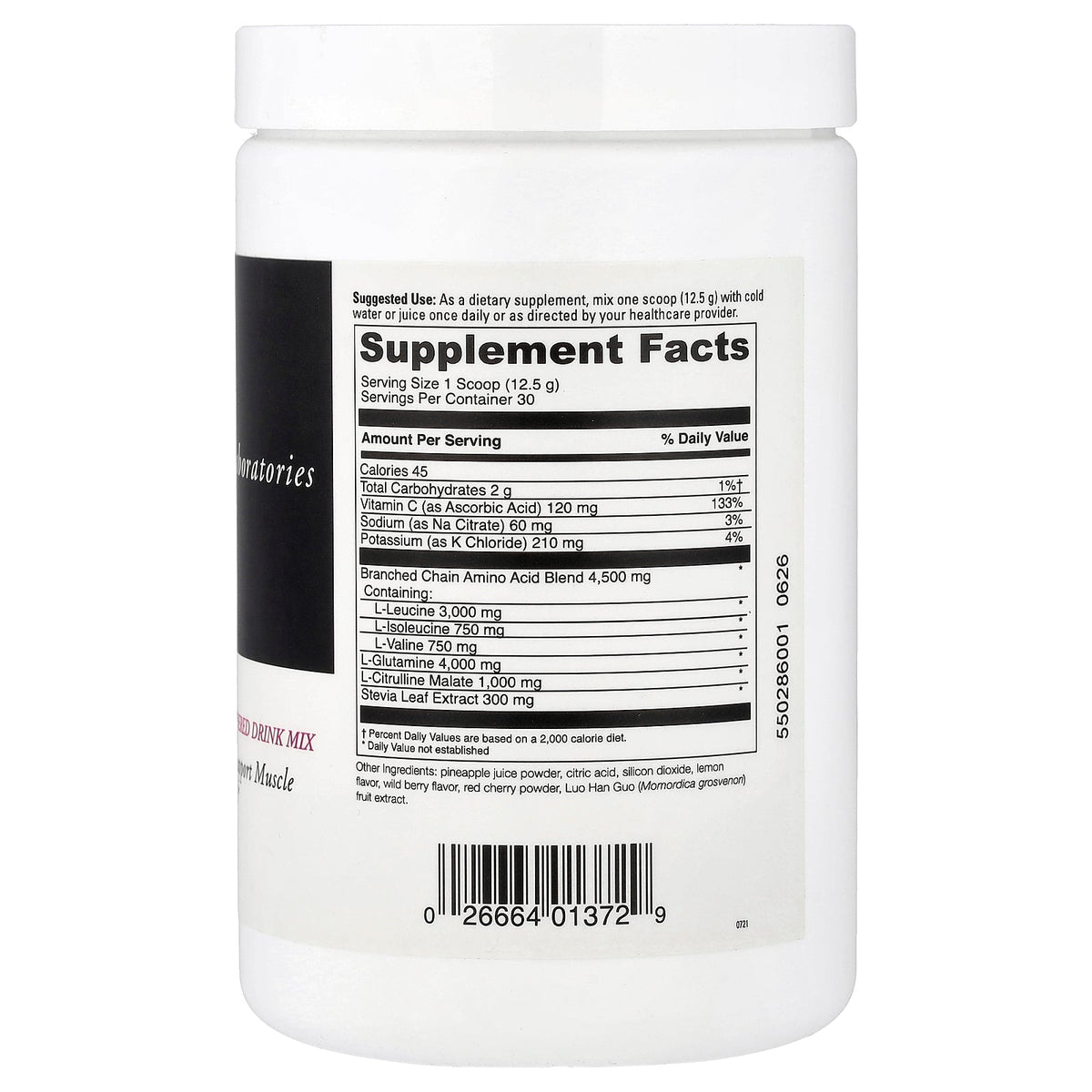 DaVinci Laboratories, Maxi-BCAA, Powdered Drink Mix, Raspberry Lemonade, 13.23 oz (375 g)