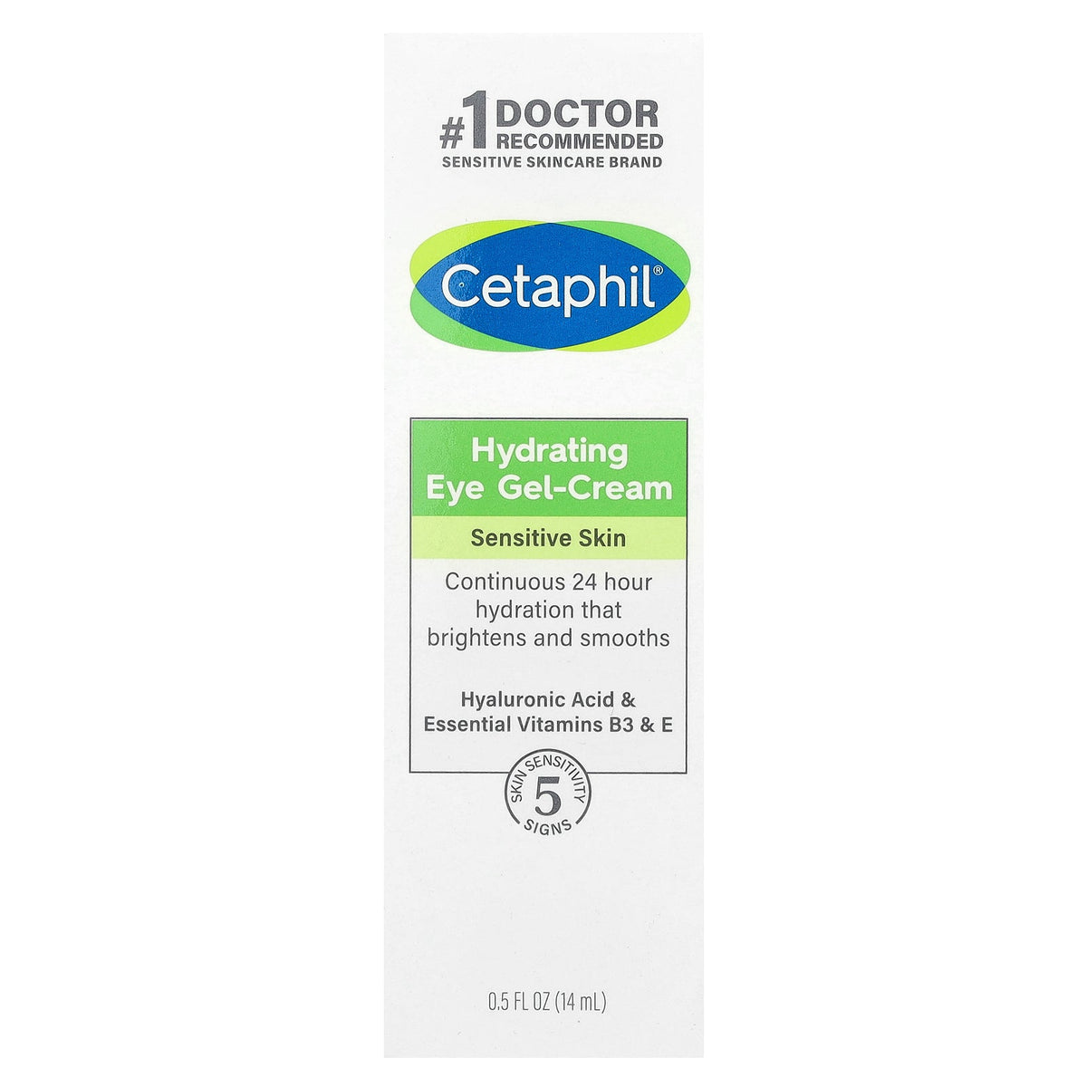 Cetaphil, Hydrating Eye Gel-Cream, Sensitive Skin, 0.5 fl oz (14 ml)