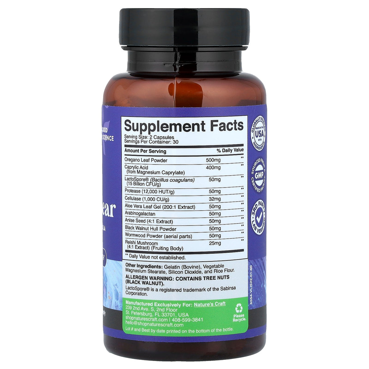 Nature's Craft, Candi Clear, 60 Capsules