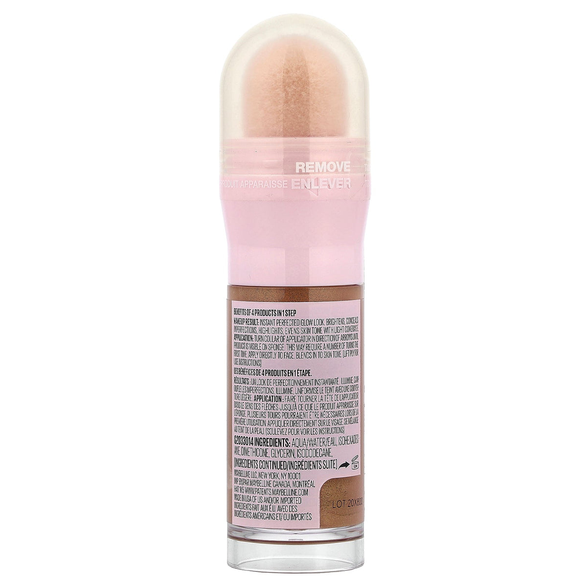 Maybelline, Instant Age Rewind, Perfector 4-in-1 Glow Makeup, 02 Medium, 0.68 fl oz (20 ml)